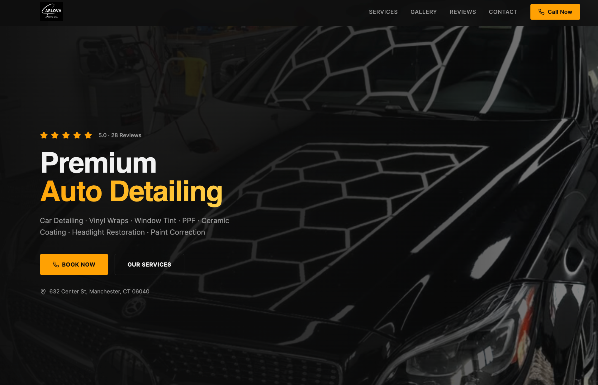 Carlova Auto Spa website preview